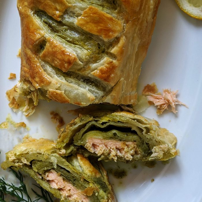 Sardo Basil Pesto Salmon Wellington